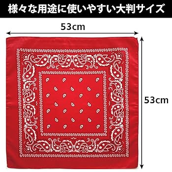 Amazon | [HWT] ヒロワールドトレード バンダナ 12枚 セット